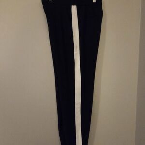 J. Crew Factory Black Jamie Pants With White Stripe Down Sides